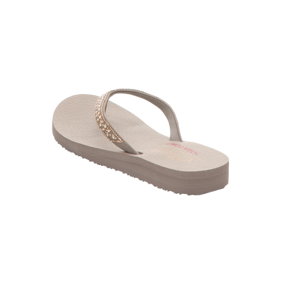 Skechers Damen Pantolette Meditation-Butterfly Garden in grau