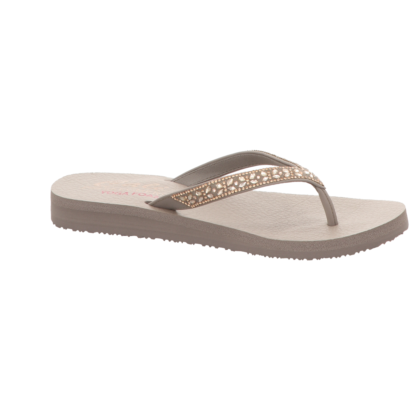 Skechers Damen Pantolette Meditation-Butterfly Garden in grau