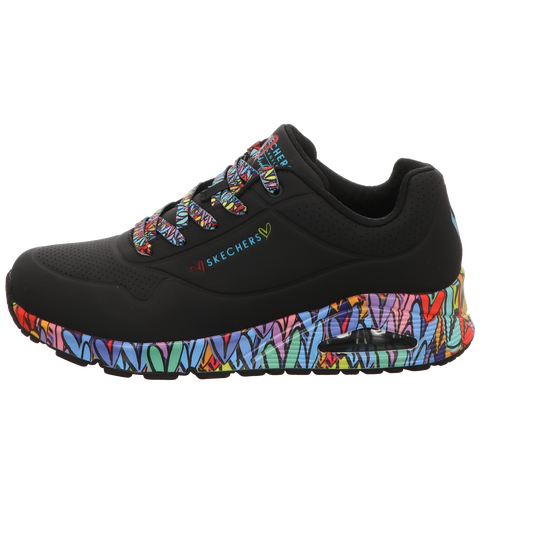 Skechers Damen Schnürschuh Uno-Ravaged Love in schwarz