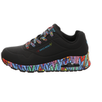 Skechers Damen Schnürschuh Uno-Ravaged Love in schwarz