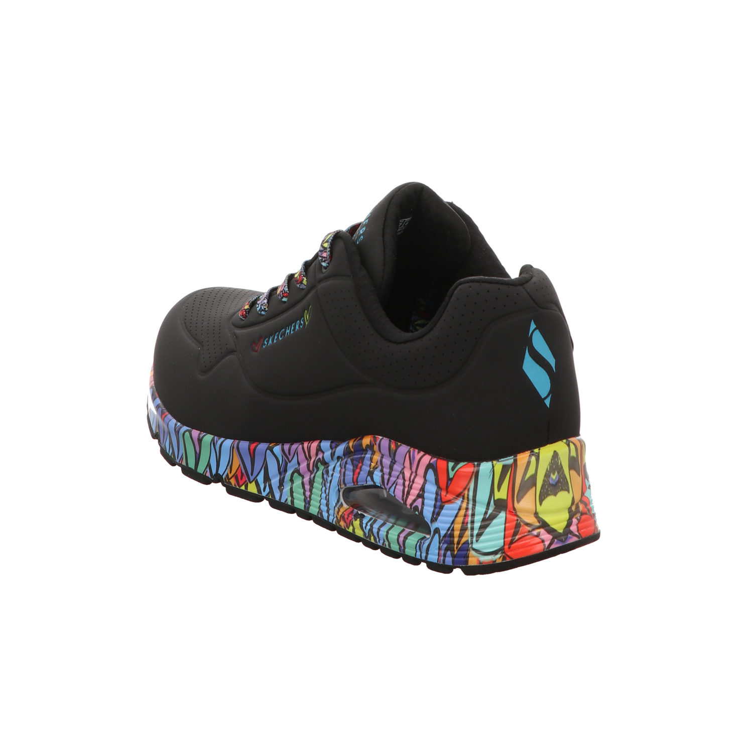 Skechers Damen Schnürschuh Uno-Ravaged Love in schwarz