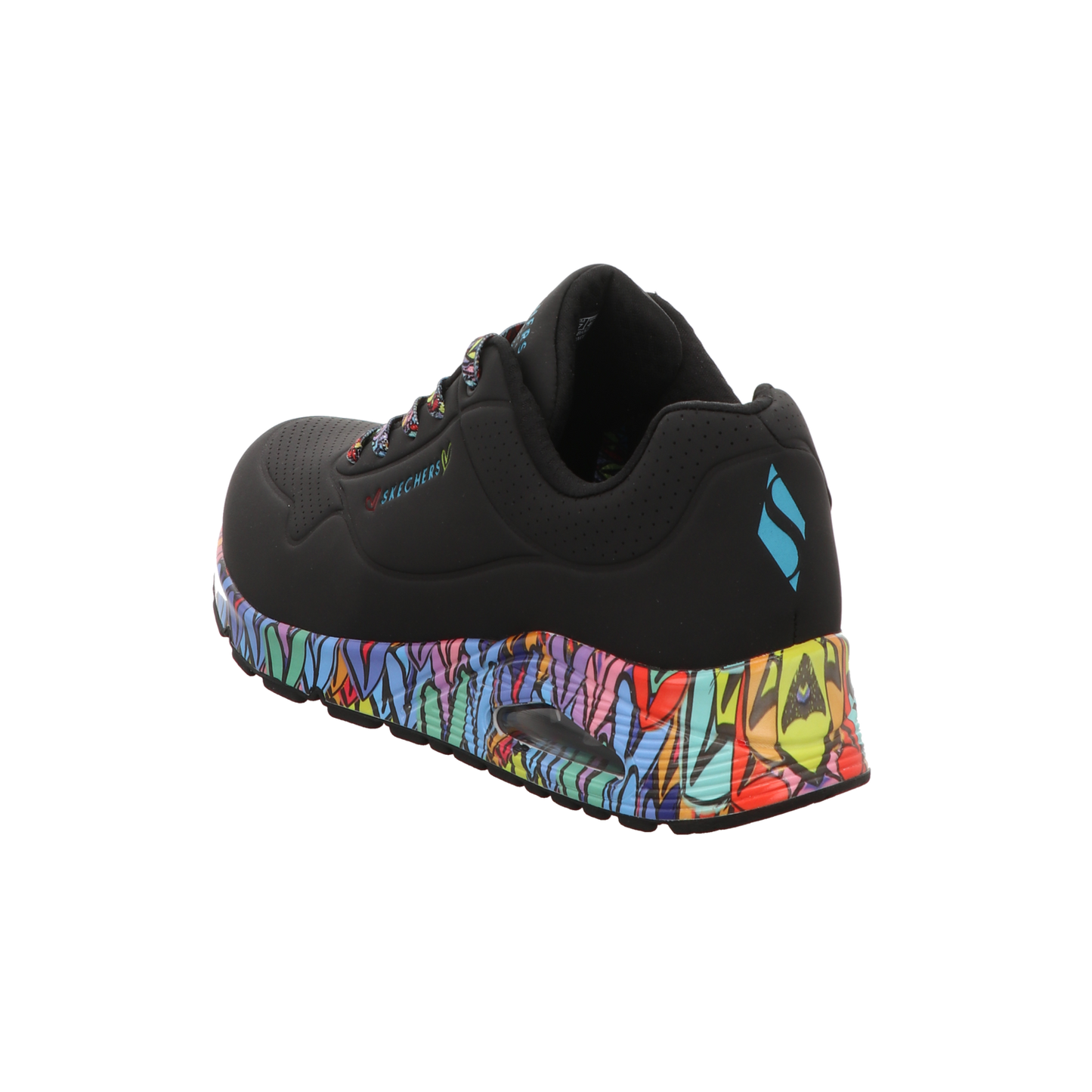 Skechers Damen Schnürschuh Uno-Ravaged Love in schwarz