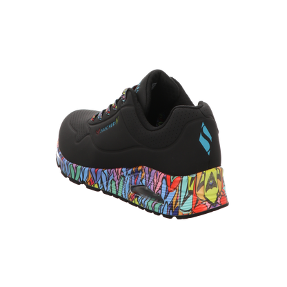 Skechers Damen Schnürschuh Uno-Ravaged Love in schwarz