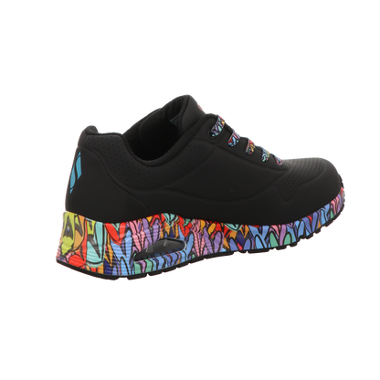 Skechers Damen Schnürschuh Uno-Ravaged Love in schwarz