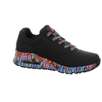 Skechers Damen Schnürschuh Uno-Ravaged Love in schwarz