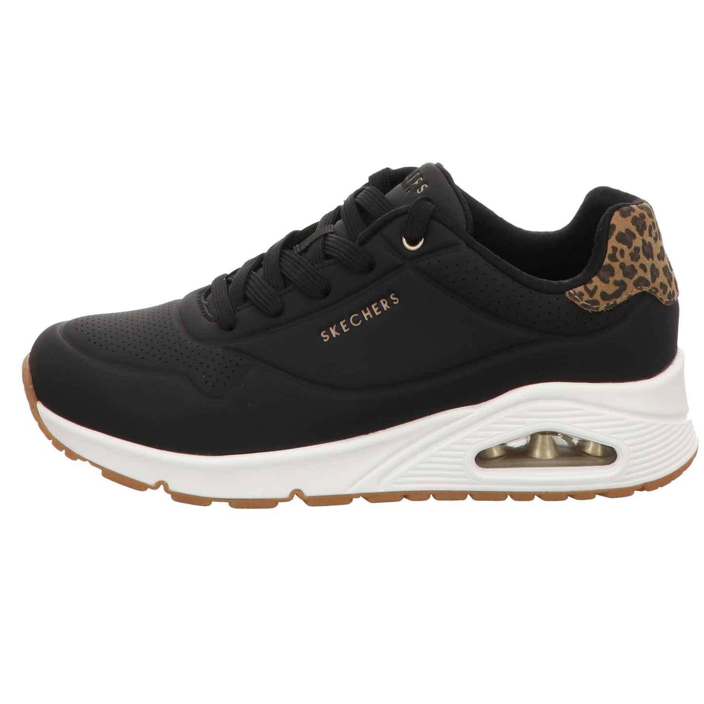 Skechers Damen Schnürschuh Uno-Jungle Nite in schwarz