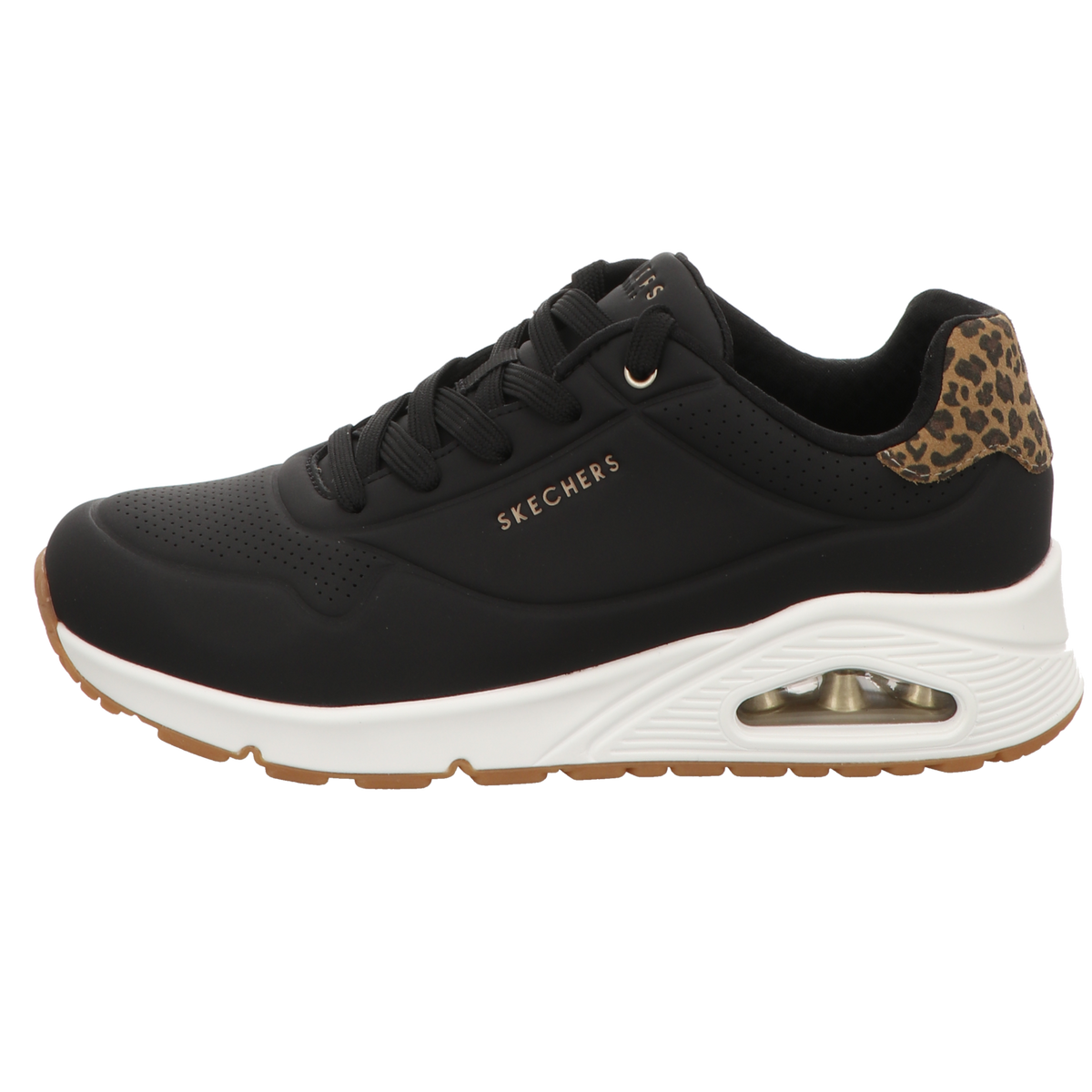 Skechers Damen Schnürschuh Uno-Jungle Nite in schwarz