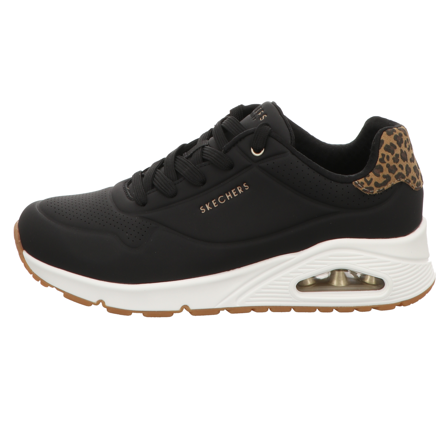 Skechers Damen Schnürschuh Uno-Jungle Nite in schwarz