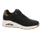 Skechers Damen Schnürschuh Uno-Jungle Nite in schwarz
