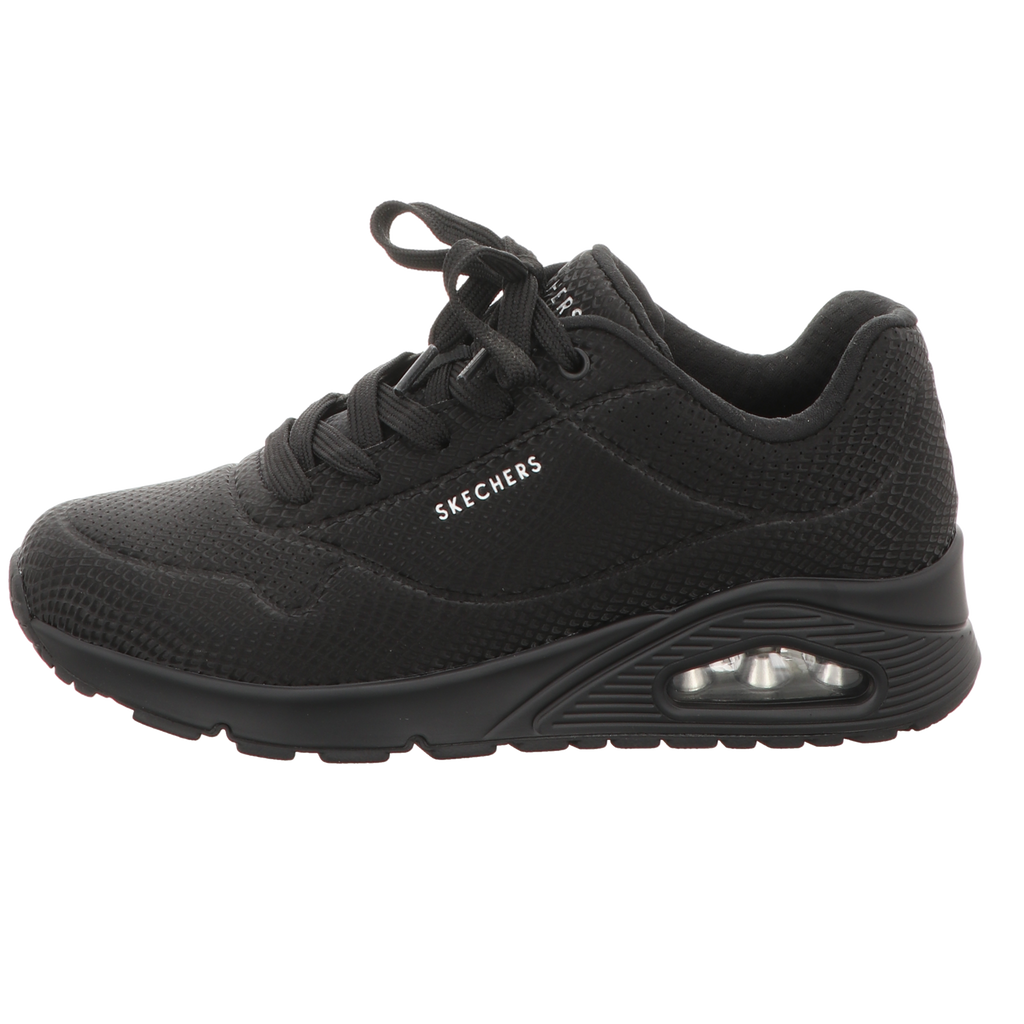 Skechers Damen Schnürschuh Uno-Shiny Scale in schwarz