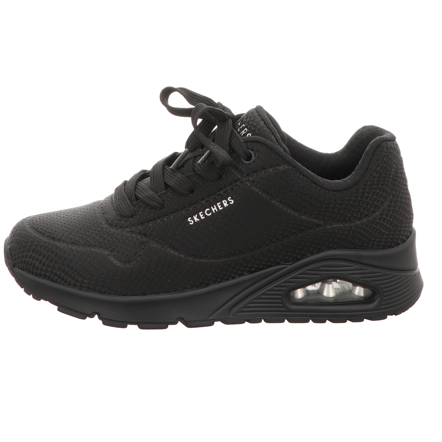 Skechers Damen Schnürschuh Uno-Shiny Scale in schwarz