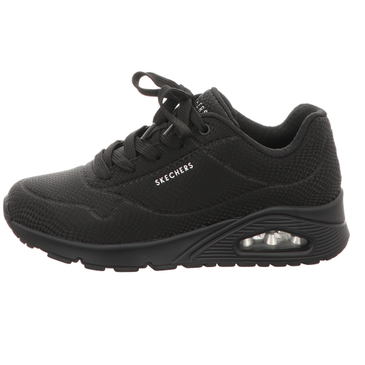 Skechers Damen Schnürschuh Uno-Shiny Scale in schwarz