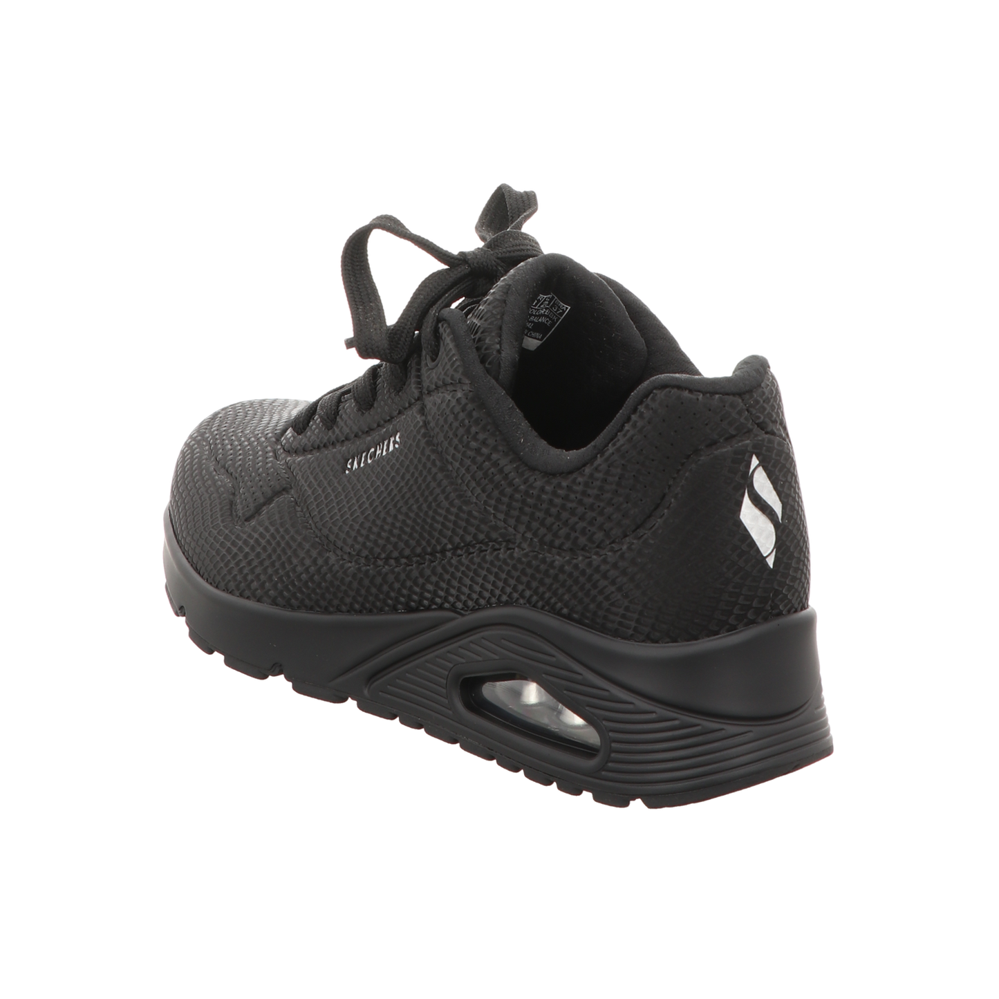 Skechers Damen Schnürschuh Uno-Shiny Scale in schwarz