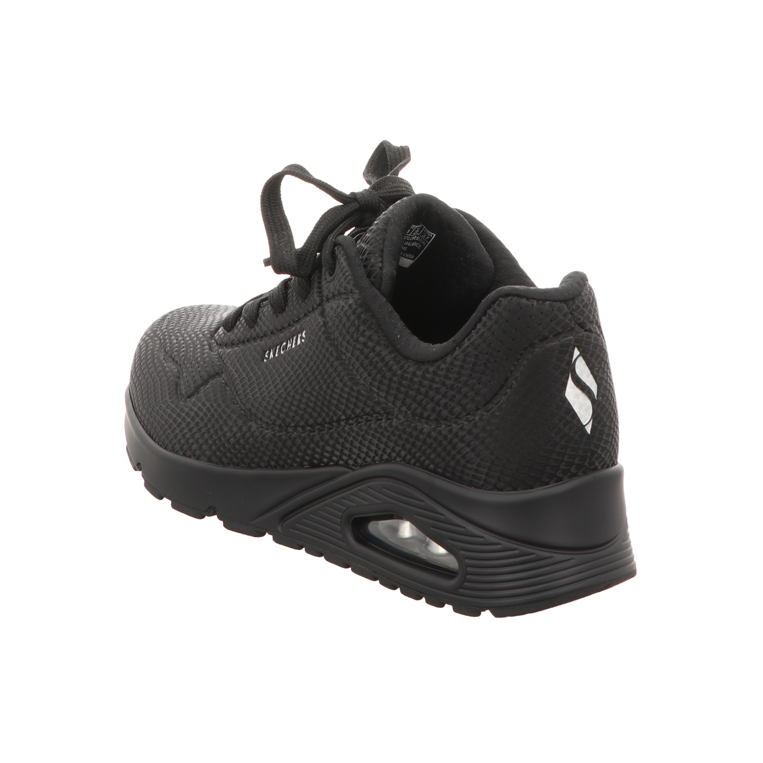 Skechers Damen Schnürschuh Uno-Shiny Scale in schwarz