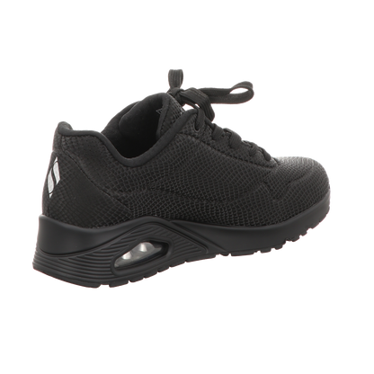 Skechers Damen Schnürschuh Uno-Shiny Scale in schwarz