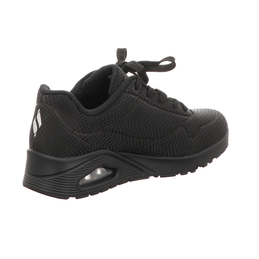 Skechers Damen Schnürschuh Uno-Shiny Scale in schwarz