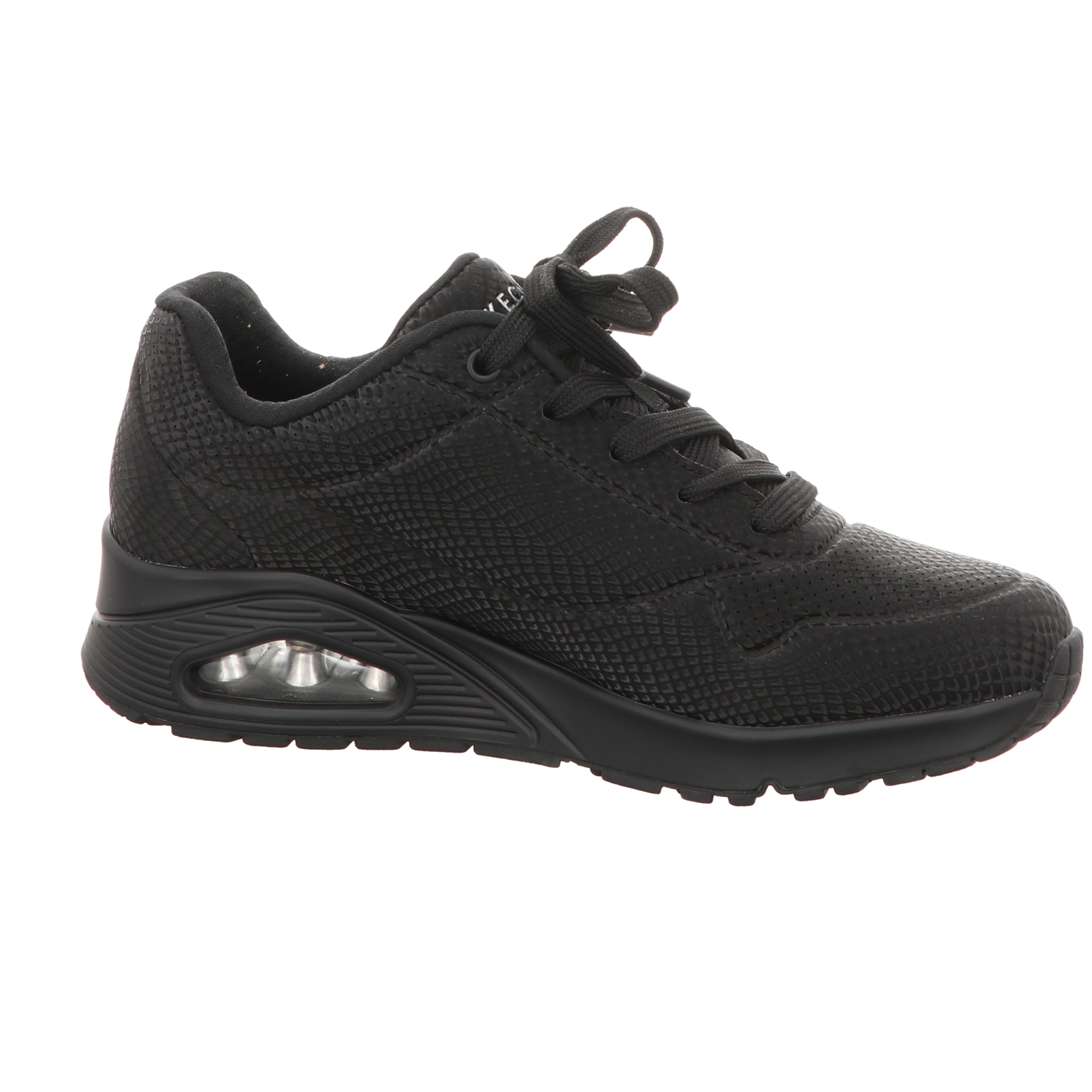 Skechers Damen Schnürschuh Uno-Shiny Scale in schwarz
