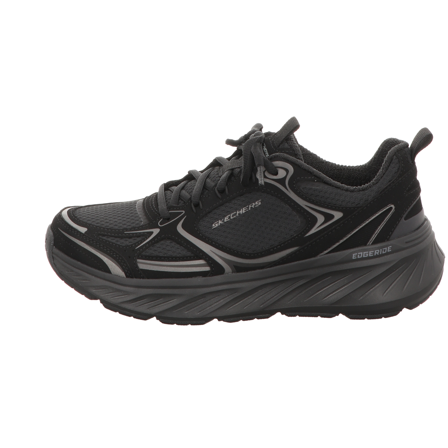 Skechers Damen Schnürschuh Edgeride Silver Eclipse in schwarz
