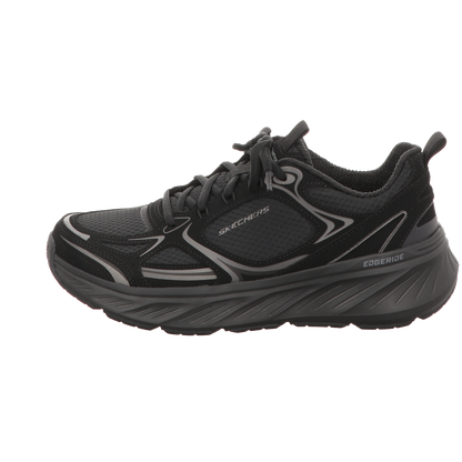 Skechers Damen Schnürschuh Edgeride Silver Eclipse in schwarz