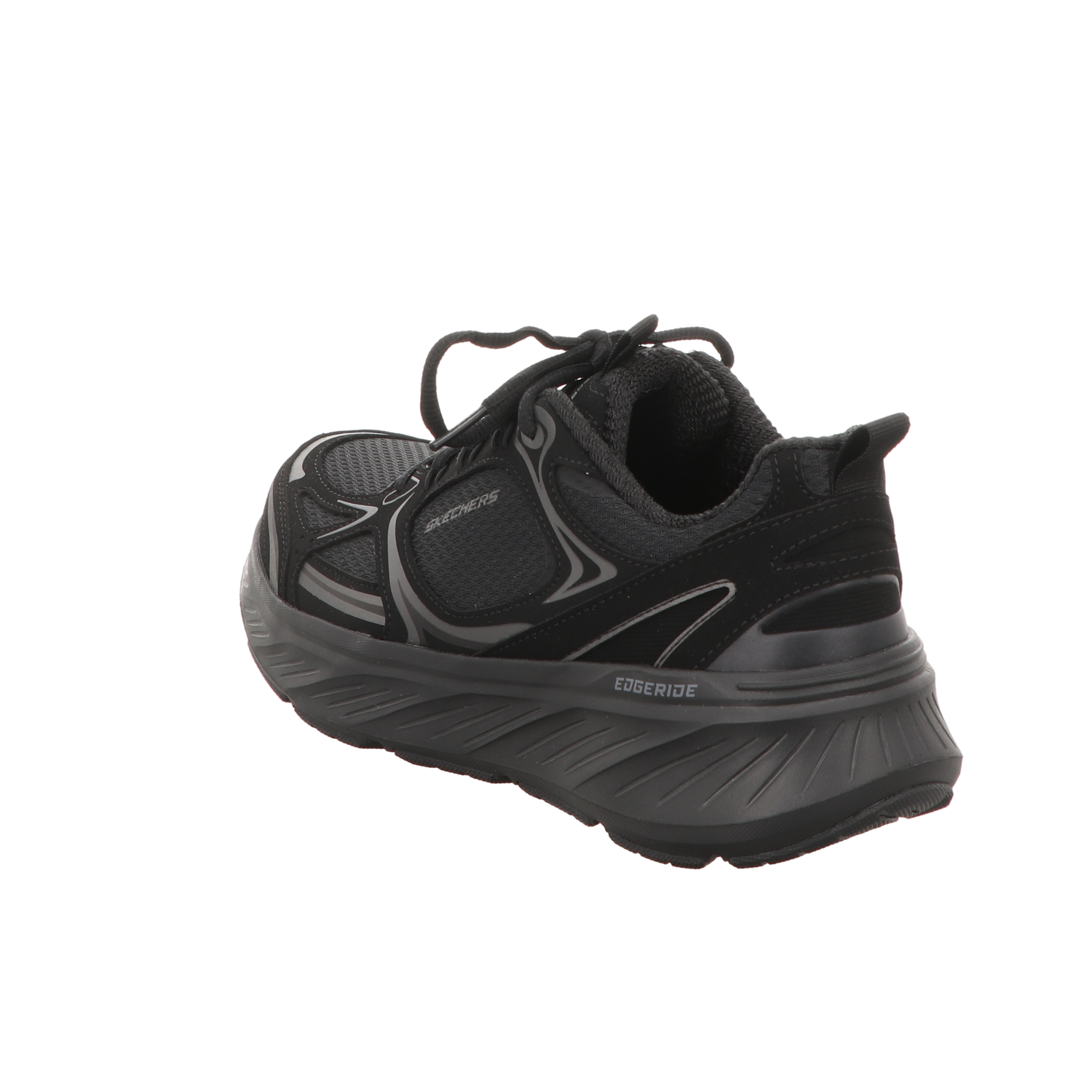 Skechers Damen Schnürschuh Edgeride Silver Eclipse in schwarz