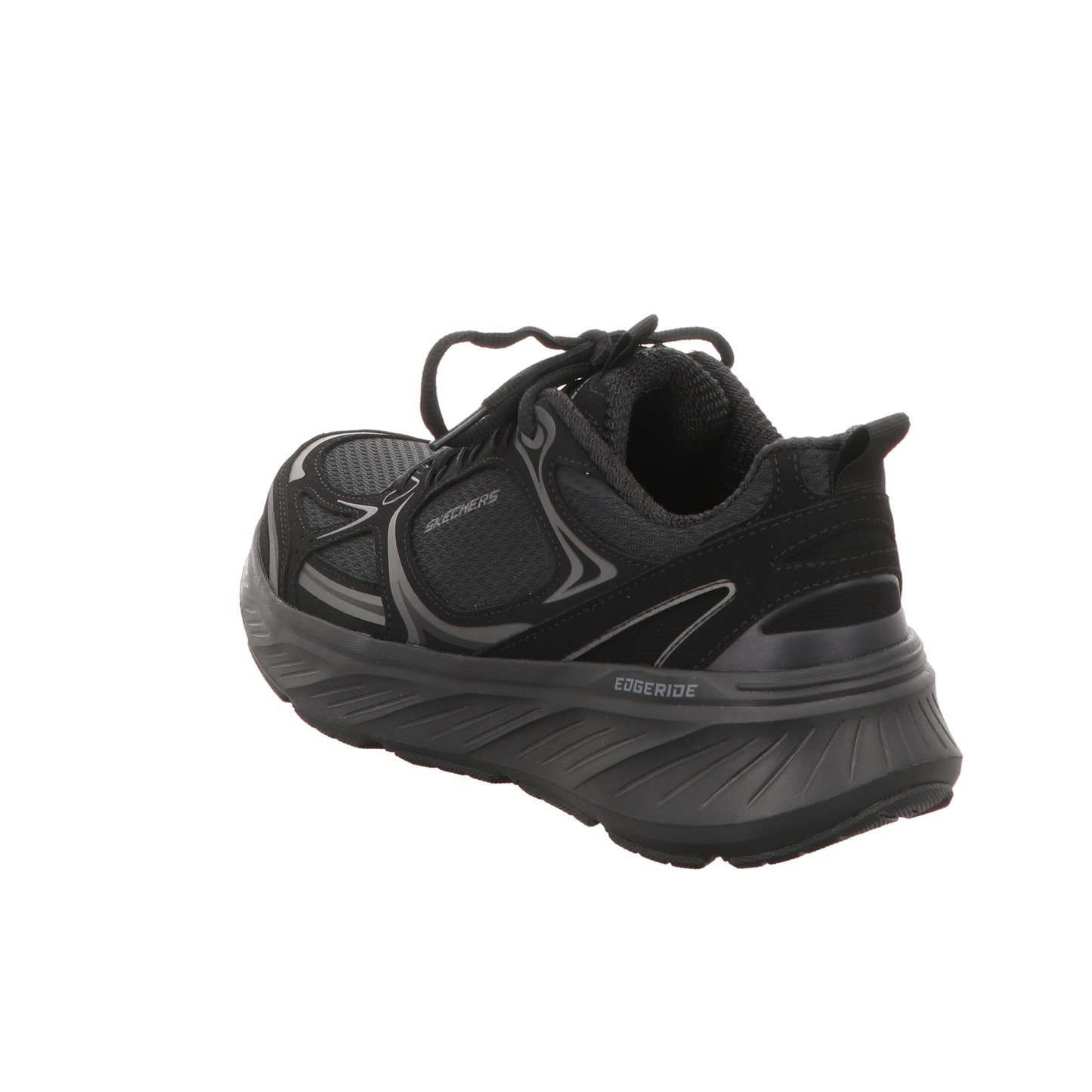 Skechers Damen Schnürschuh Edgeride Silver Eclipse in schwarz