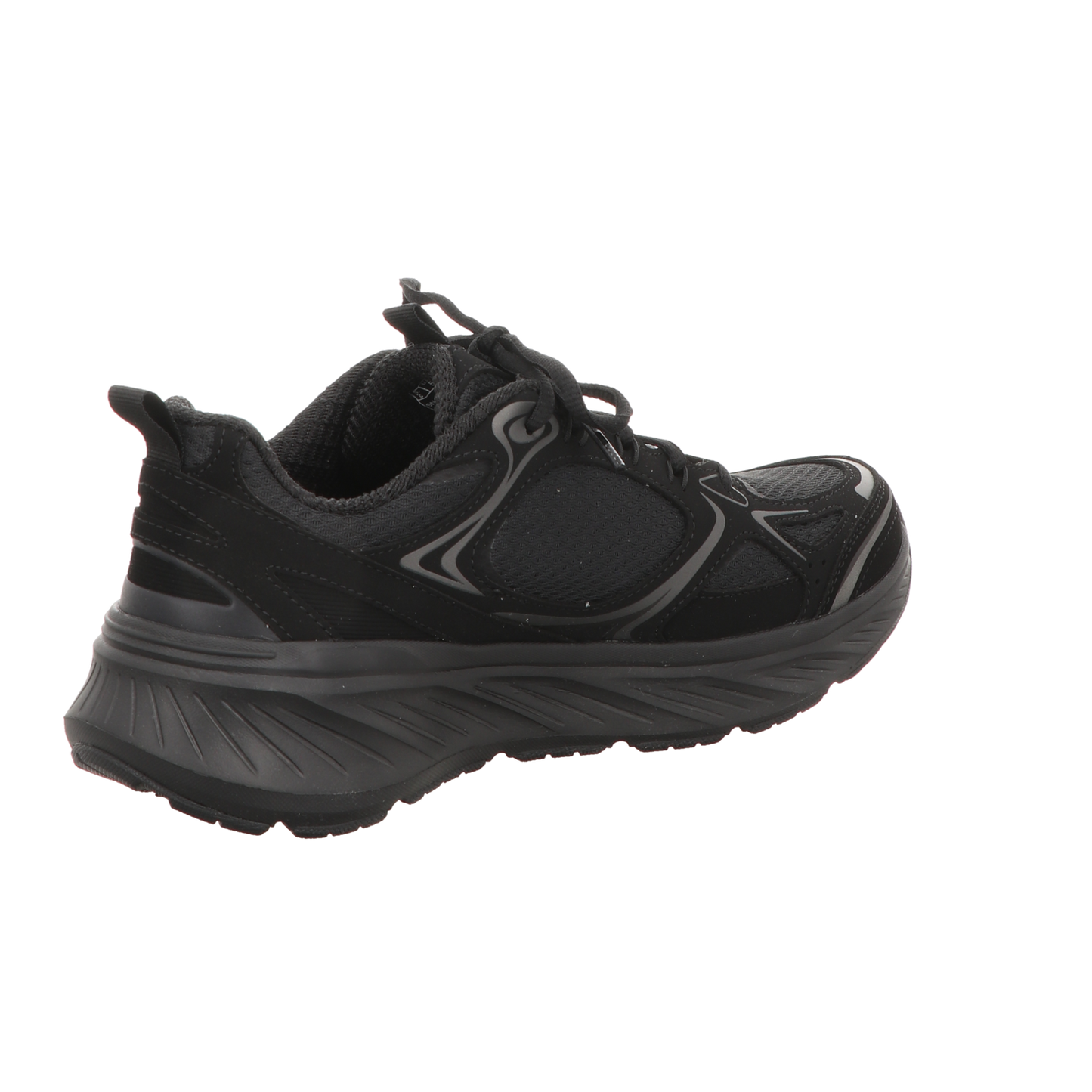 Skechers Damen Schnürschuh Edgeride Silver Eclipse in schwarz