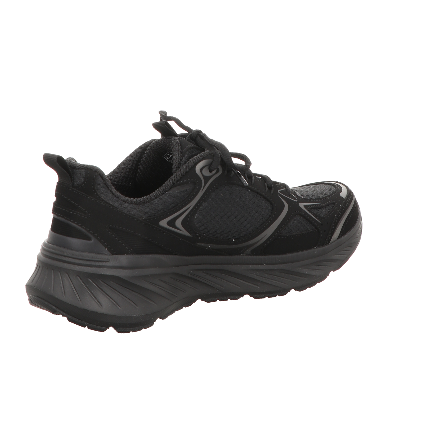 Skechers Damen Schnürschuh Edgeride Silver Eclipse in schwarz