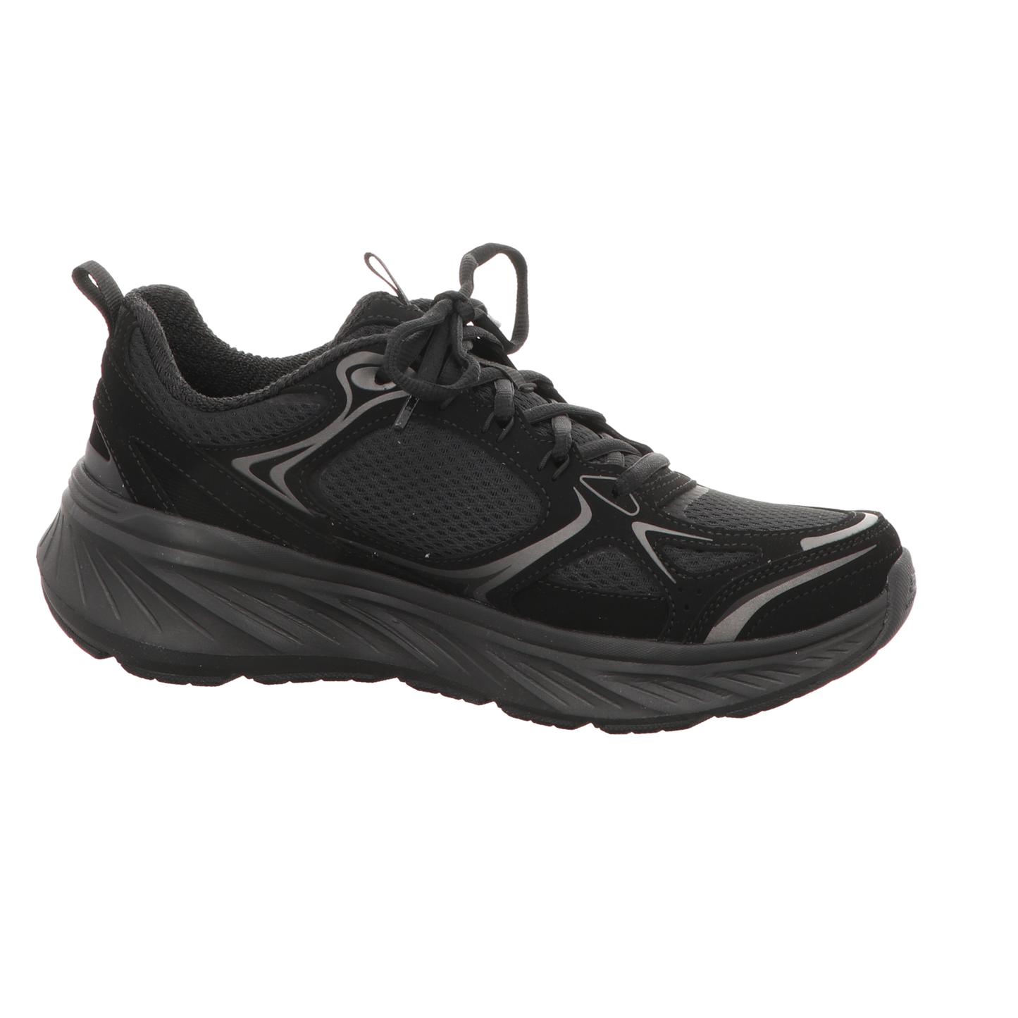 Skechers Damen Schnürschuh Edgeride Silver Eclipse in schwarz