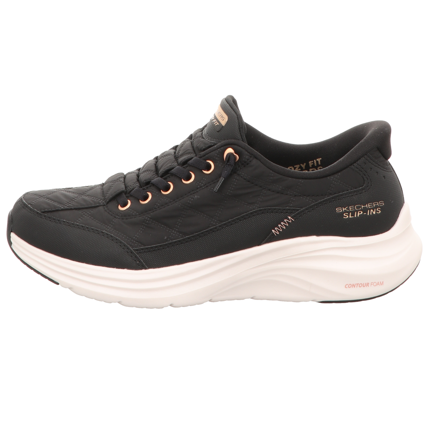 Skechers Damen Slipper Slip Ins Contour Foam in schwarz