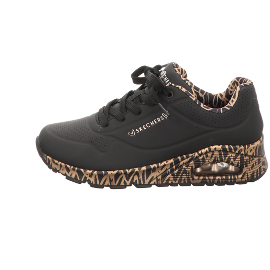Skechers Damen Schnürschuh Uno-Goldcrown in schwarz