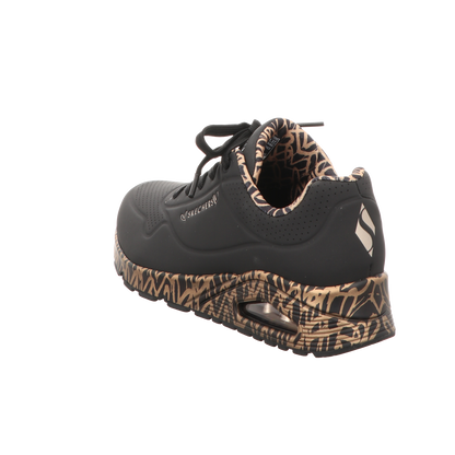 Skechers Damen Schnürschuh Uno-Goldcrown in schwarz