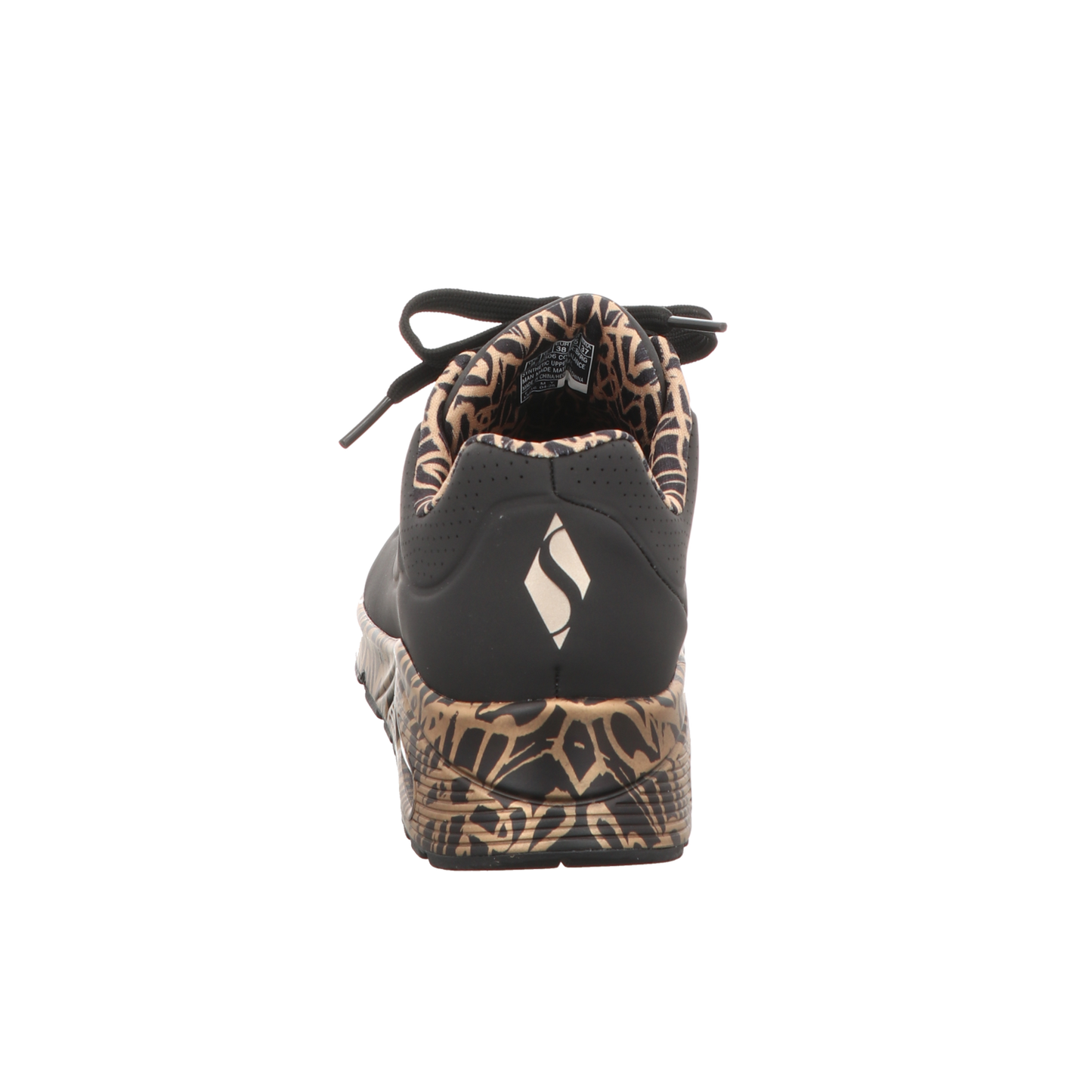 Skechers Damen Schnürschuh Uno-Goldcrown in schwarz