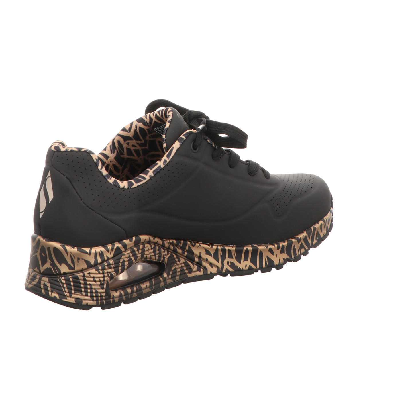 Skechers Damen Schnürschuh Uno-Goldcrown in schwarz