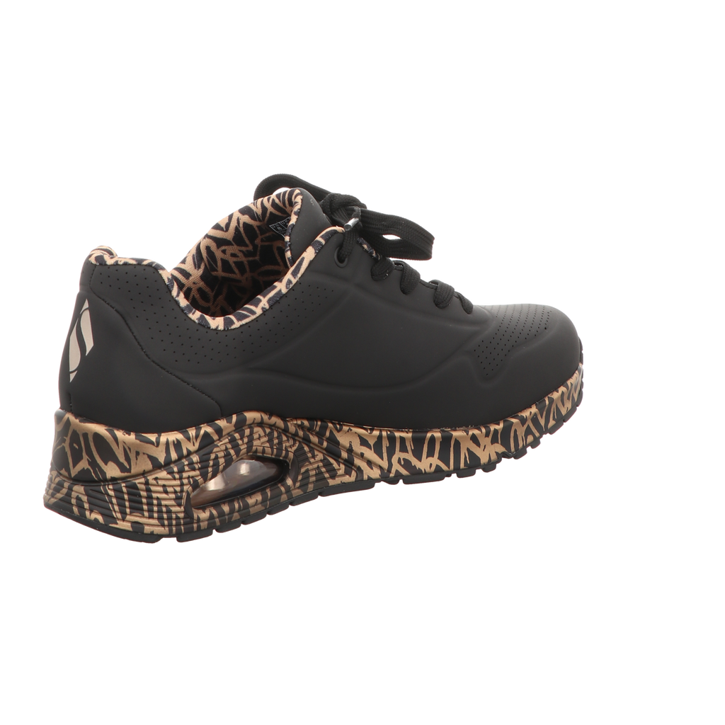 Skechers Damen Schnürschuh Uno-Goldcrown in schwarz