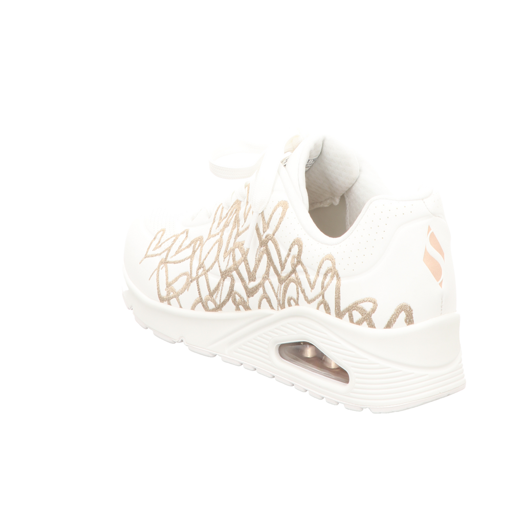 Skechers Damen Schnürschuh Uno-Goldcrown in weiss