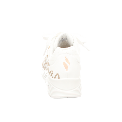 Skechers Damen Schnürschuh Uno-Goldcrown in weiss