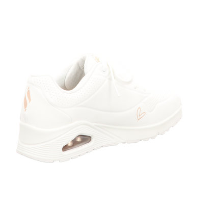 Skechers Damen Schnürschuh Uno-Goldcrown in weiss