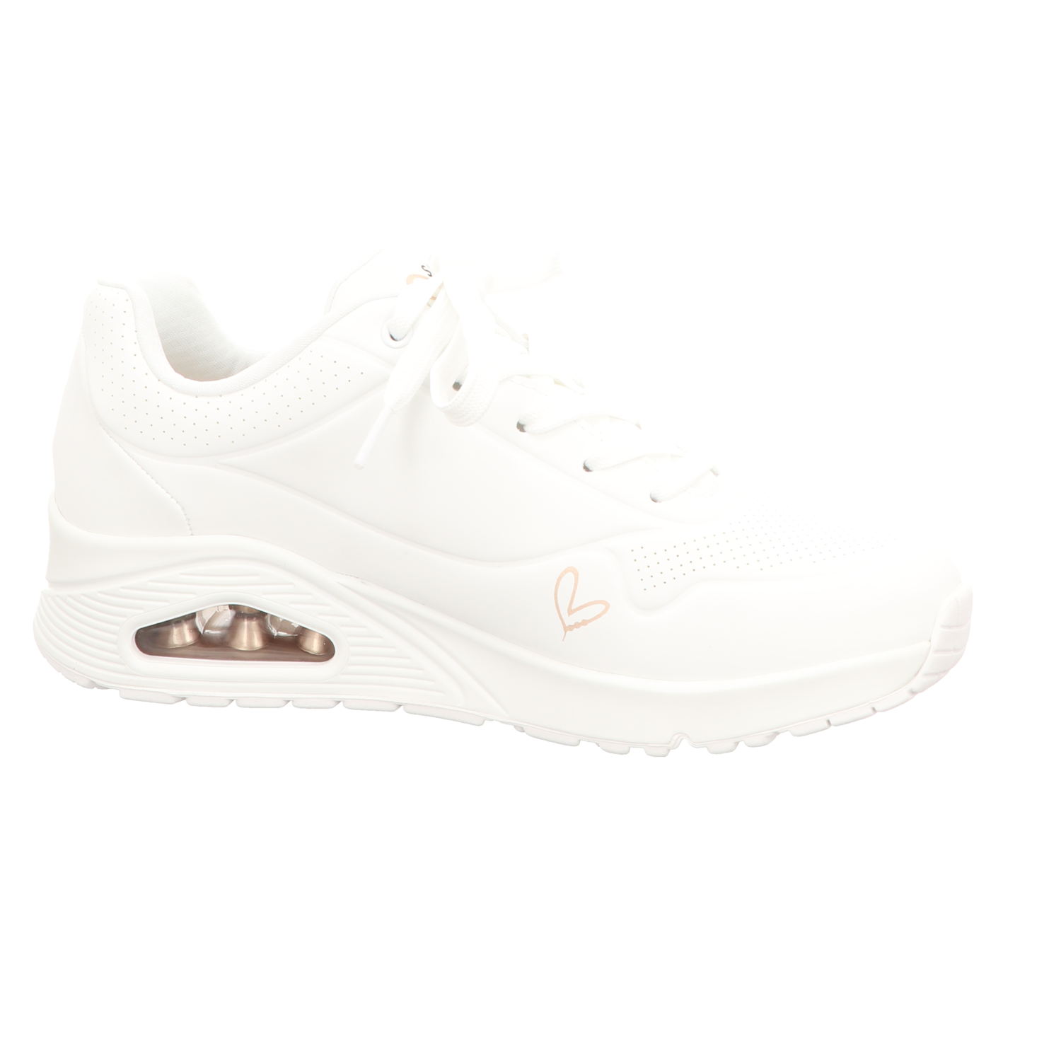 Skechers Damen Schnürschuh Uno-Goldcrown in weiss
