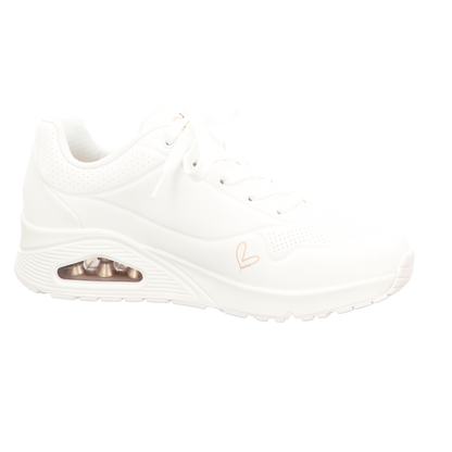 Skechers Damen Schnürschuh Uno-Goldcrown in weiss