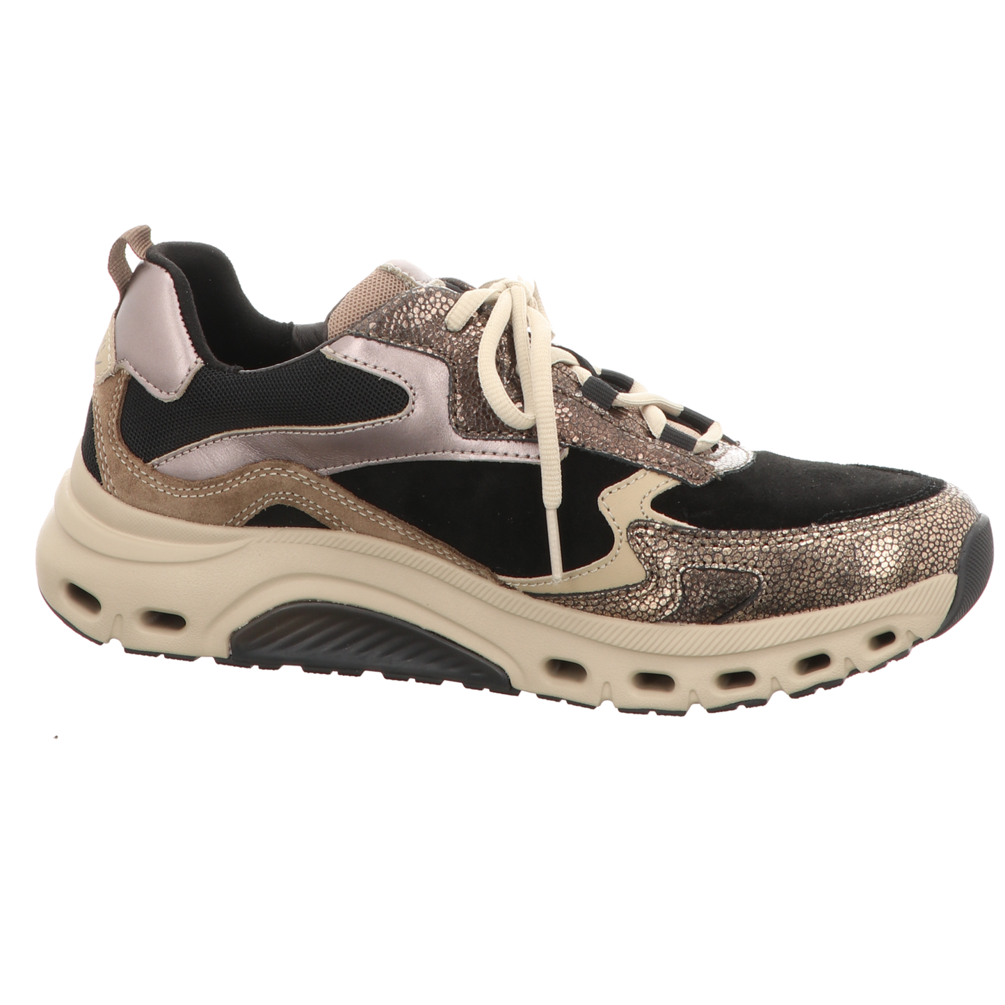 Gabor Damen Schnürschuh bequem  in schwarz