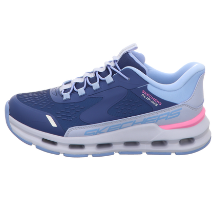 Skechers Herren Slipper Slip-Ins Bungee- Glide Step in blau