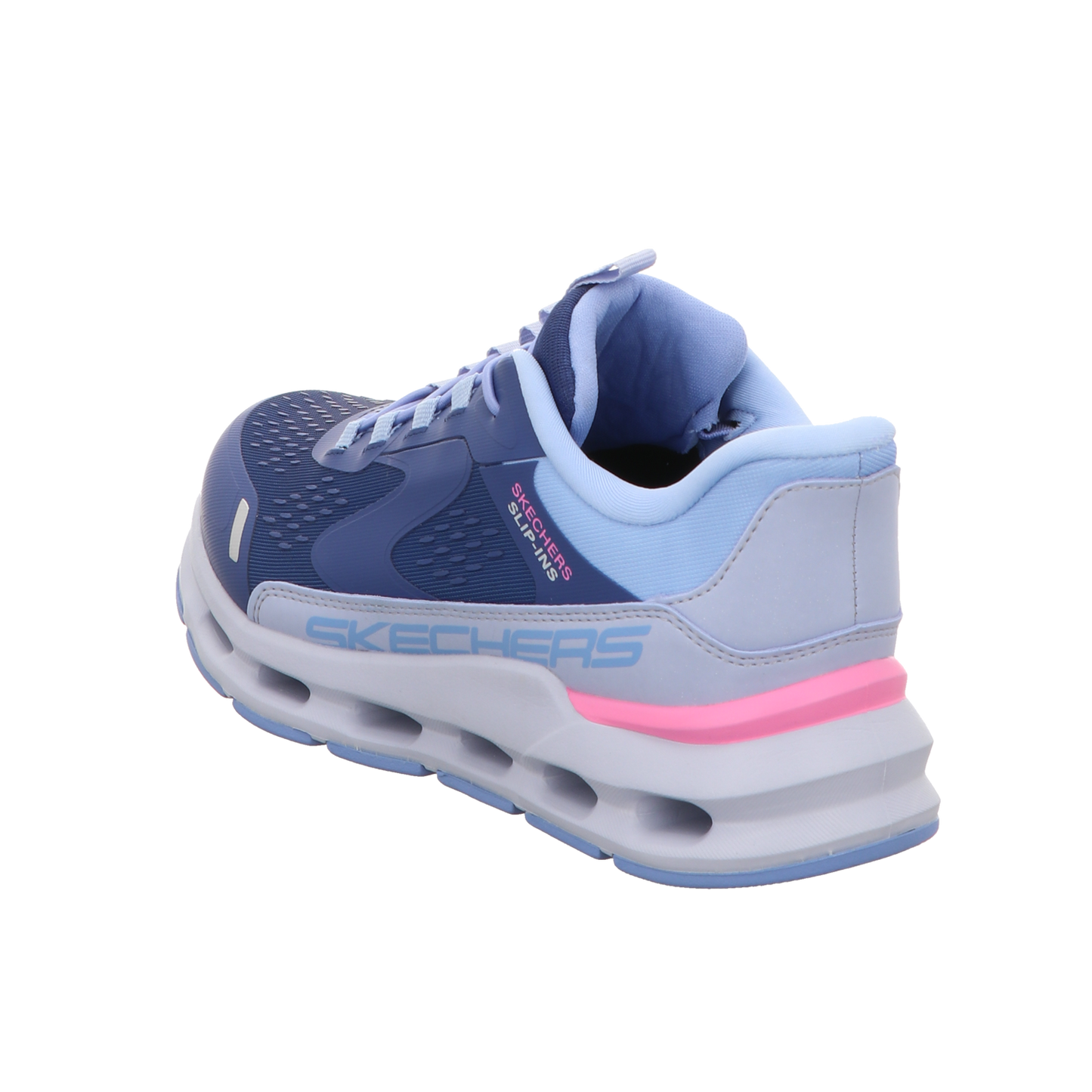 Skechers Herren Slipper Slip-Ins Bungee- Glide Step in blau