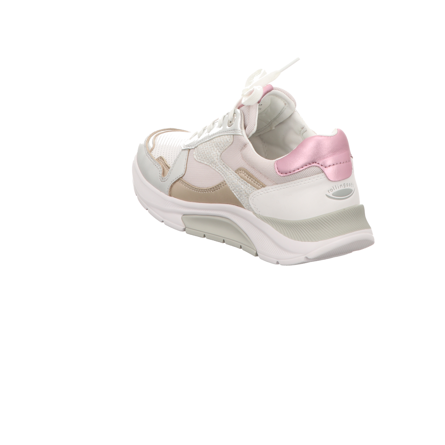 Gabor Damen Schnürschuh bequem Rollingsoft in weiss