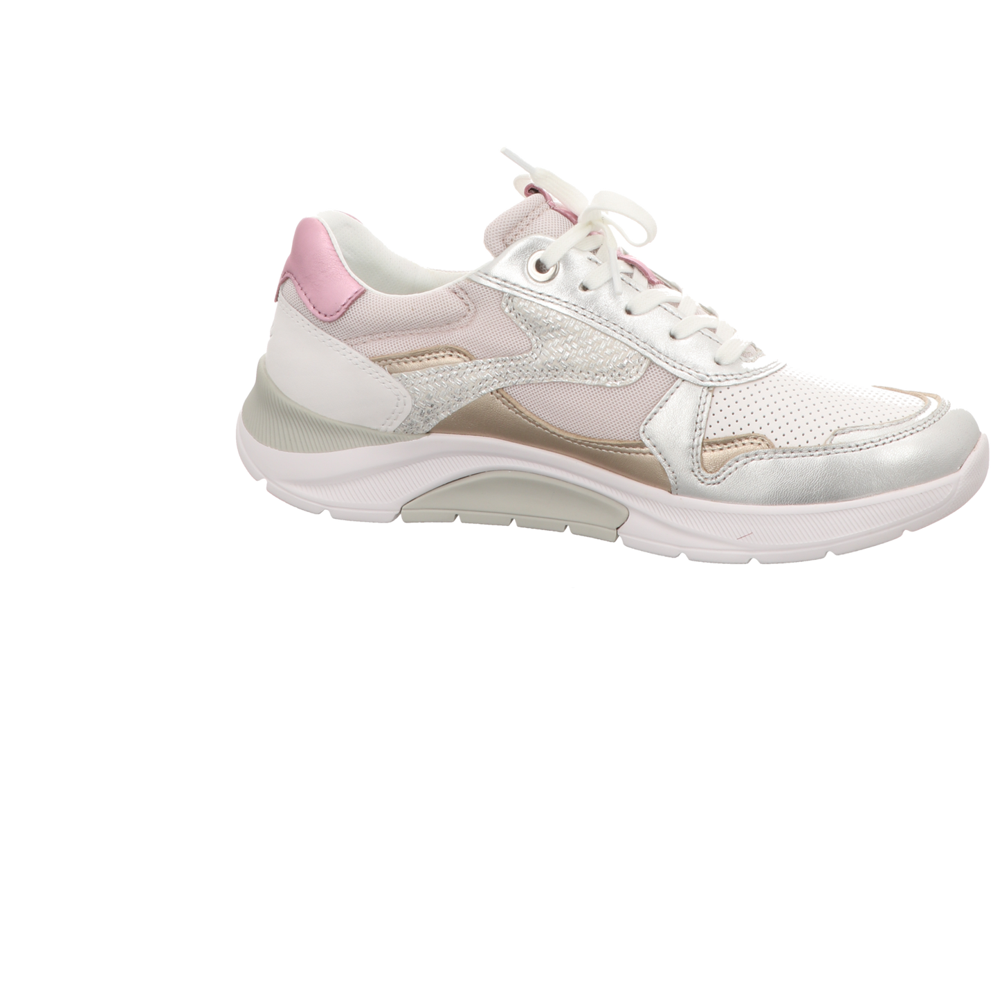 Gabor Damen Schnürschuh bequem Rollingsoft in weiss