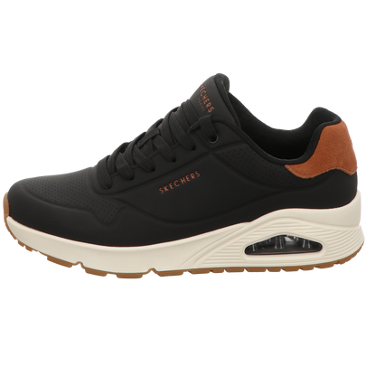 Skechers Herren Schnürschuh Uno-Suited On Air in schwarz