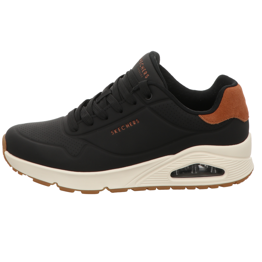 Skechers Herren Schnürschuh Uno-Suited On Air in schwarz