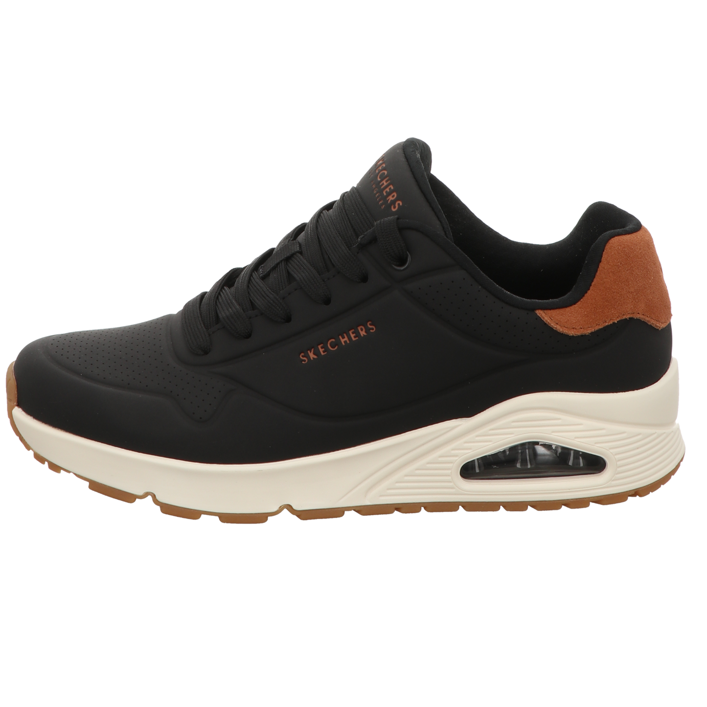 Skechers Herren Schnürschuh Uno-Suited On Air in schwarz