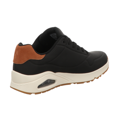 Skechers Herren Schnürschuh Uno-Suited On Air in schwarz