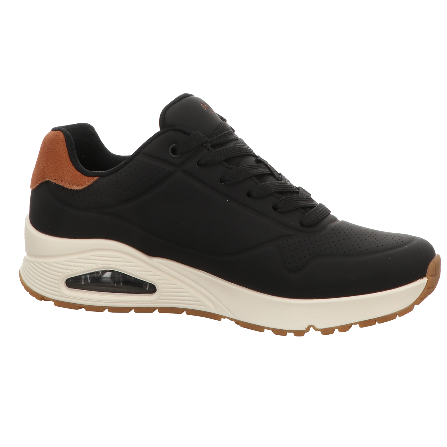 Skechers Herren Schnürschuh Uno-Suited On Air in schwarz