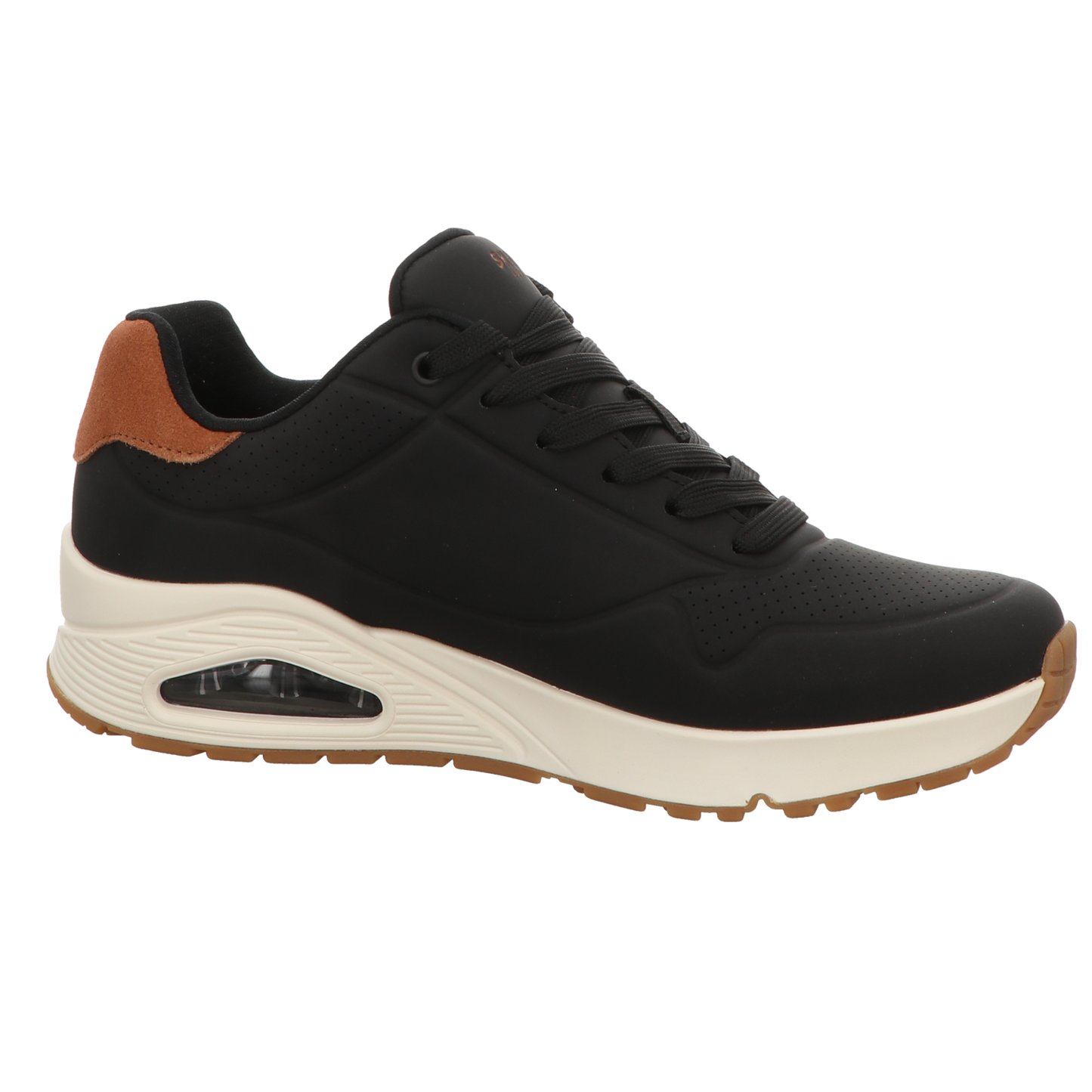 Skechers Herren Schnürschuh Uno-Suited On Air in schwarz